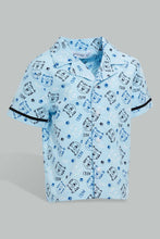 تنزيل الصورة على معرض الصور، Redtag-Blue-Tiger-Printed-Woven-Short-Pj-Set-(2-Pack)-Pyjama-Sets-Infant-Boys-3 to 24 Months