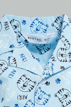تنزيل الصورة على معرض الصور، Redtag-Blue-Tiger-Printed-Woven-Short-Pj-Set-(2-Pack)-Pyjama-Sets-Infant-Boys-3 to 24 Months