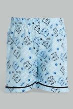 تنزيل الصورة على معرض الصور، Redtag-Blue-Tiger-Printed-Woven-Short-Pj-Set-(2-Pack)-Pyjama-Sets-Infant-Boys-3 to 24 Months
