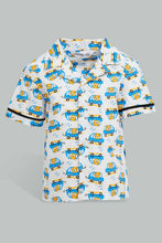 تنزيل الصورة على معرض الصور، Redtag-White-Car-Printed-Woven-Short-Pj-Set-(2-Pack)-Pyjama-Sets-Infant-Boys-3 to 24 Months