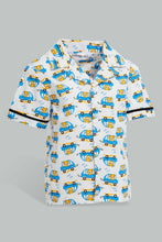 تنزيل الصورة على معرض الصور، Redtag-White-Car-Printed-Woven-Short-Pj-Set-(2-Pack)-Pyjama-Sets-Infant-Boys-3 to 24 Months