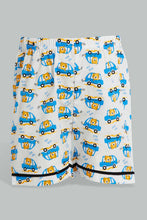 تنزيل الصورة على معرض الصور، Redtag-White-Car-Printed-Woven-Short-Pj-Set-(2-Pack)-Pyjama-Sets-Infant-Boys-3 to 24 Months