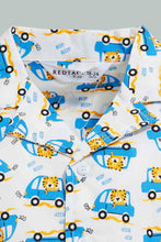 تنزيل الصورة على معرض الصور، Redtag-White-Car-Printed-Woven-Short-Pj-Set-(2-Pack)-Pyjama-Sets-Infant-Boys-3 to 24 Months