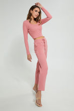 Load image into Gallery viewer, Redtag-Pink-Knitted-Trouser-Trousers-Women's-