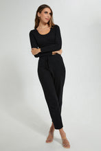 Load image into Gallery viewer, Redtag-Black-Knitted-Trouser-Trousers-Women's-