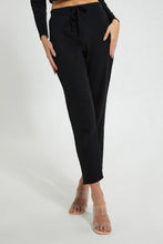 Load image into Gallery viewer, Redtag-Black-Knitted-Trouser-Trousers-Women's-