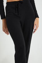 Load image into Gallery viewer, Redtag-Black-Knitted-Trouser-Trousers-Women's-