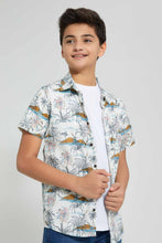Load image into Gallery viewer, Redtag-White-Allover-Print-Shirt-With-T-Shirt-Casual-Shirts-Senior-Boys-9 to 14 Years