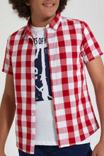 Load image into Gallery viewer, Redtag-Red-Check-With-T-Shirt-Casual-Shirts-Senior-Boys-9 to 14 Years