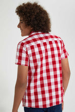 Load image into Gallery viewer, Redtag-Red-Check-With-T-Shirt-Casual-Shirts-Senior-Boys-9 to 14 Years