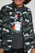Load image into Gallery viewer, Redtag-Olive-C-With-T-Shirt-Casual-Shirts-Senior-Boys-9 to 14 Years