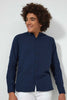 Redtag-Navy-Seer-Sucker-Solid-Casual-Shirt-Casual-Shirts-Senior-Boys-9 to 14 Years