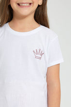 تنزيل الصورة على معرض الصور، Redtag-White-Rounded-Neck-T-Shirt-W/-Folded-Sleeve-Colour:White,-Filter:Girls-(2-to-8-Yrs),-Girls-T-Shirts,-New-In,-New-In-GIR,-Non-Sale,-PPE,-S22B,-Section:Kidswear-Girls-2 to 8 Years