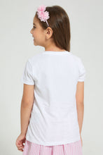تنزيل الصورة على معرض الصور، Redtag-White-Rounded-Neck-T-Shirt-W/-Folded-Sleeve-Colour:White,-Filter:Girls-(2-to-8-Yrs),-Girls-T-Shirts,-New-In,-New-In-GIR,-Non-Sale,-PPE,-S22B,-Section:Kidswear-Girls-2 to 8 Years