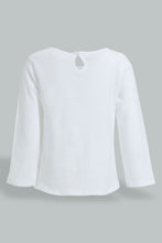 تنزيل الصورة على معرض الصور، Redtag-White-Cherry-Print-Embellished-T-Shirt-Embellished-Infant-Girls-3 to 24 Months