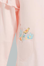 تنزيل الصورة على معرض الصور، Redtag-Pink-Butterfly-Applique-Fashion-T-Shirt-Embellished-Infant-Girls-3 to 24 Months