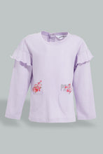 تنزيل الصورة على معرض الصور، Redtag-Lilac-Embroideredellished-Fashion-T-Shirt-Embellished-Infant-Girls-3 to 24 Months