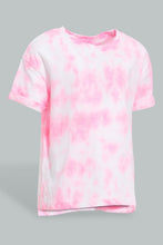 تنزيل الصورة على معرض الصور، Redtag-Pink-Tie-Dye-Fashion-Tee-All-Over-Prints-Infant-Girls-3 to 24 Months