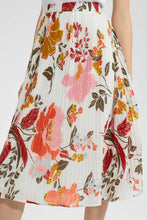 Load image into Gallery viewer, White Floral Pleated Skirt