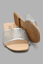 تنزيل الصورة على معرض الصور، Redtag-Silver-Embellished-Mule-Mules-Women's-