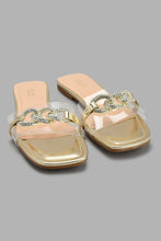 Load image into Gallery viewer, Redtag-Gold-Chain-Mule-On-Vinyl-Upper-Mules-Women's-