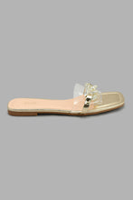 Load image into Gallery viewer, Redtag-Gold-Chain-Mule-On-Vinyl-Upper-Mules-Women's-