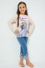 تنزيل الصورة على معرض الصور، Redtag-Grey-Frozen-T-Shirt-Character-Girls-2 to 8 Years