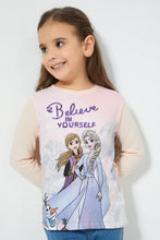 تنزيل الصورة على معرض الصور، Redtag-Grey-Frozen-T-Shirt-Character-Girls-2 to 8 Years