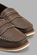 Load image into Gallery viewer, Redtag-Brown-Penny-Loafer-Loafers-Senior-Boys-5 to 14 Years