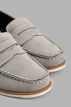 Load image into Gallery viewer, Redtag-Grey-Penny-Loafer-Loafers-Boys-3 to 5 Years