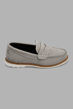 Load image into Gallery viewer, Redtag-Grey-Penny-Loafer-Loafers-Boys-3 to 5 Years