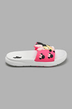 Load image into Gallery viewer, Redtag-White-Minnie-Slide-Sliders-Girls-3 to 5 Years