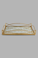 Load image into Gallery viewer, Redtag-Gold-Rectangle-Mirror-Tray-(Medium)-Trays-Home-Dining-