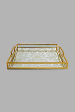 Load image into Gallery viewer, Redtag-Gold-Square-Mirror-Tray-Trays-Home-Dining-