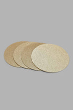 Load image into Gallery viewer, Redtag-Gold-Round-Gold-Glitter-Placemat-Set-Placemats-Home-Dining-