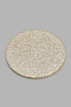 Load image into Gallery viewer, Redtag-Gold-Round-Gold-Glitter-Placemat-Set-Placemats-Home-Dining-