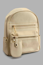 Load image into Gallery viewer, Redtag-Beige-Backpack-Colour:Beige,-Filter:Girls-Accessories,-GIR-Backpacks,-New-In,-New-In-GIR-ACC,-Non-Sale,-S22A-Girls-