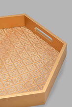 تنزيل الصورة على معرض الصور، Redtag-Gold-Hexagon-Tray-Trays-Home-Dining-