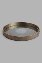 Load image into Gallery viewer, Redtag-Gold-Geometric-Round-Tray-Category:Trays,-Colour:Gold,-Filter:Home-Dining,-HMW-DIN-Sew-Serveware,-New-In,-New-In-HMW-DIN,-Non-Sale,-PERIGOLD,-S22C,-Section:Homewares-Home-Dining-