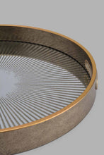 Load image into Gallery viewer, Redtag-Gold-Geometric-Round-Tray-Category:Trays,-Colour:Gold,-Filter:Home-Dining,-HMW-DIN-Sew-Serveware,-New-In,-New-In-HMW-DIN,-Non-Sale,-PERIGOLD,-S22C,-Section:Homewares-Home-Dining-