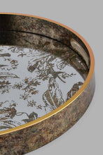 Load image into Gallery viewer, Redtag-Gold-Floral-Round-Tray-Category:Trays,-Colour:Gold,-Filter:Home-Dining,-HMW-DIN-Sew-Serveware,-JUBLIANT,-New-In,-New-In-HMW-DIN,-Non-Sale,-S22C,-Section:Homewares-Home-Dining-