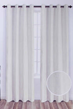 Load image into Gallery viewer, Redtag-Ivory-2-Piece-Leaf-Jacquard-Curtain-Pair-With-Lining-Curtains-Pack-of-2-Home-Bedroom-