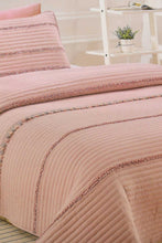 Load image into Gallery viewer, Redtag-Pink-Bedspread-Set-With-Tassel-
(Single-Size)-Bedspreads-Home-Bedroom-