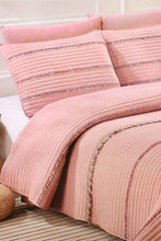 Load image into Gallery viewer, Redtag-Pink-Tassel-3-Piece-Bedspread-Set-(Double-Size)-Colour:Pink,-Filter:Home-Bedroom,-HMW-BED-Bedspreads,-New-In,-New-In-HMW-BED,-Non-Sale,-S22B,-Section:Homewares-Home-Bedroom-
