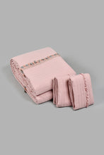 Load image into Gallery viewer, Redtag-Pink-Tassel-3-Piece-Bedspread-Set-(Double-Size)-Colour:Pink,-Filter:Home-Bedroom,-HMW-BED-Bedspreads,-New-In,-New-In-HMW-BED,-Non-Sale,-S22B,-Section:Homewares-Home-Bedroom-