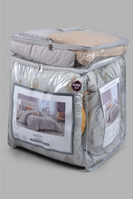 Load image into Gallery viewer, Redtag-Grey-Jacquard-7-Piece-Comforter-Set-
(King-Size)-Comforters-King-Size-Home-Bedroom-