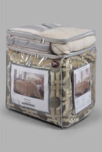 Load image into Gallery viewer, Redtag-Gold-Jacquard-7-Piece-Comforter-Set-
(King-Size)-Comforters-King-Size-Home-Bedroom-