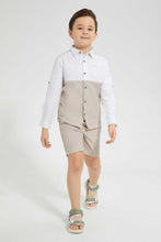 تنزيل الصورة على معرض الصور، Redtag-Stone-Cut-And-Sew-Shirt-And-Short-Set-Sets-Boys-2 to 8 Years