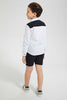 Redtag-Black-Cut-And-Sew-Shirt-And-Short-Set-Sets-Boys-2 to 8 Years