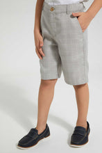 تنزيل الصورة على معرض الصور، Redtag-Beige-Check-Short-Shorts-Boys-2 to 8 Years